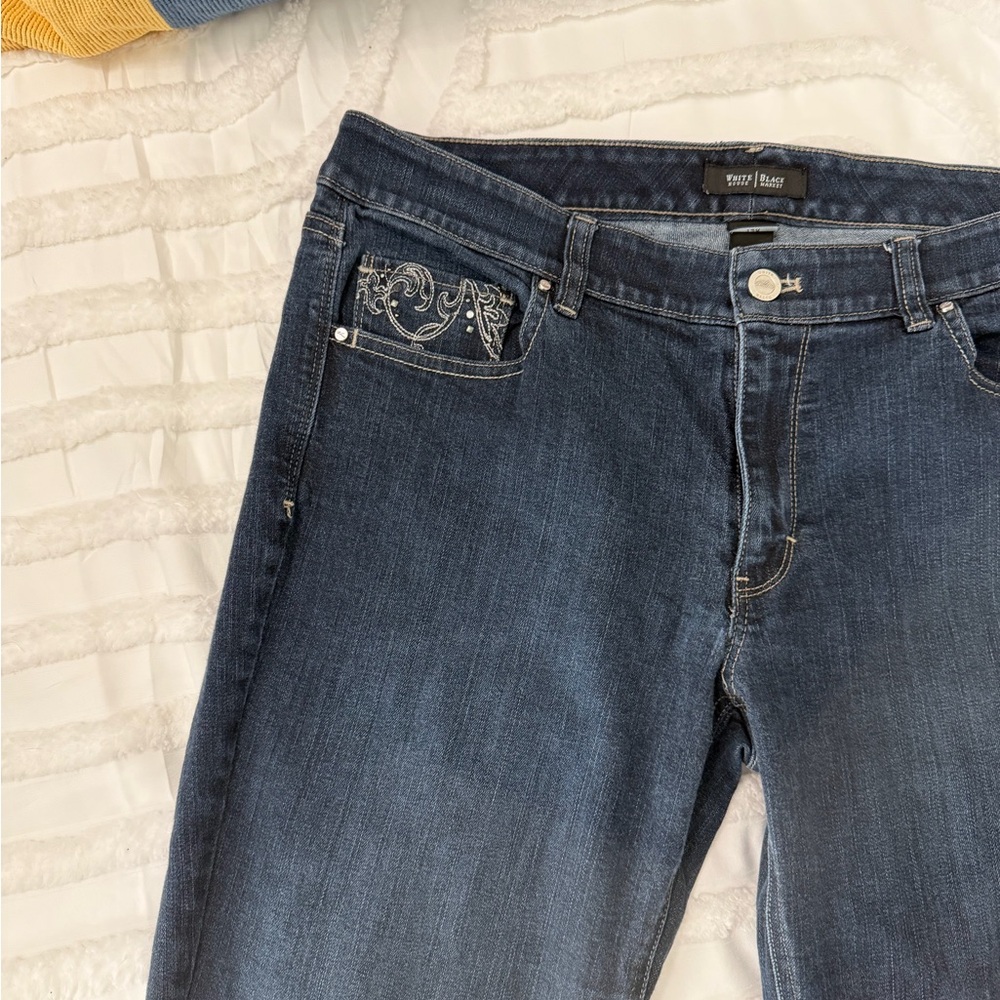 WHBM Embellished Blue Boot Jeans - Picture 5 of 12